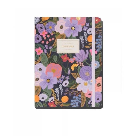 RIFLE PAPER CO. Journal with Gold Pen in Violet Garden Party New Purple - Picture 3 of 10